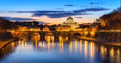 Rome Christmas Market in the capital of Italy